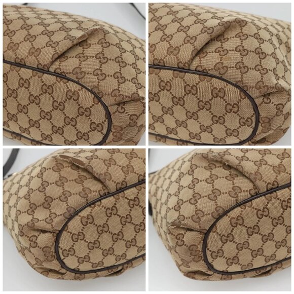 GUCCI GG Canvas Shoulder Bag Outlet Beige Gold - Picture 16 of 16